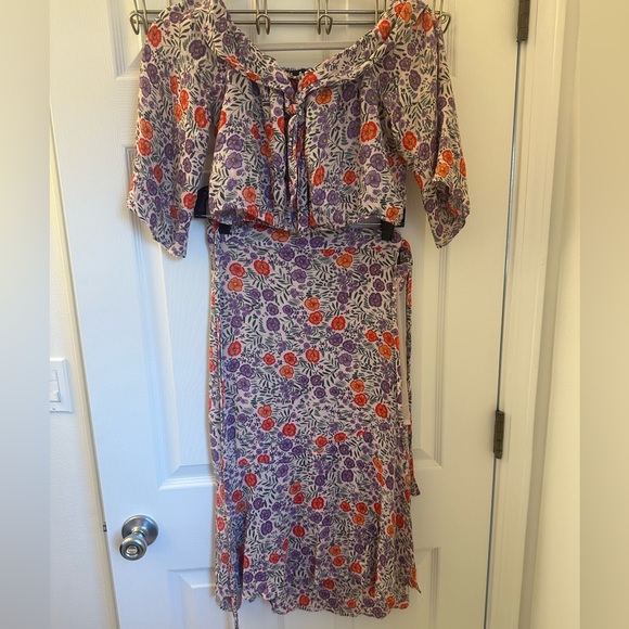 Lulu’s | Floral Matching Midi Skirt Matching Set Medium - Picture 5 of 5